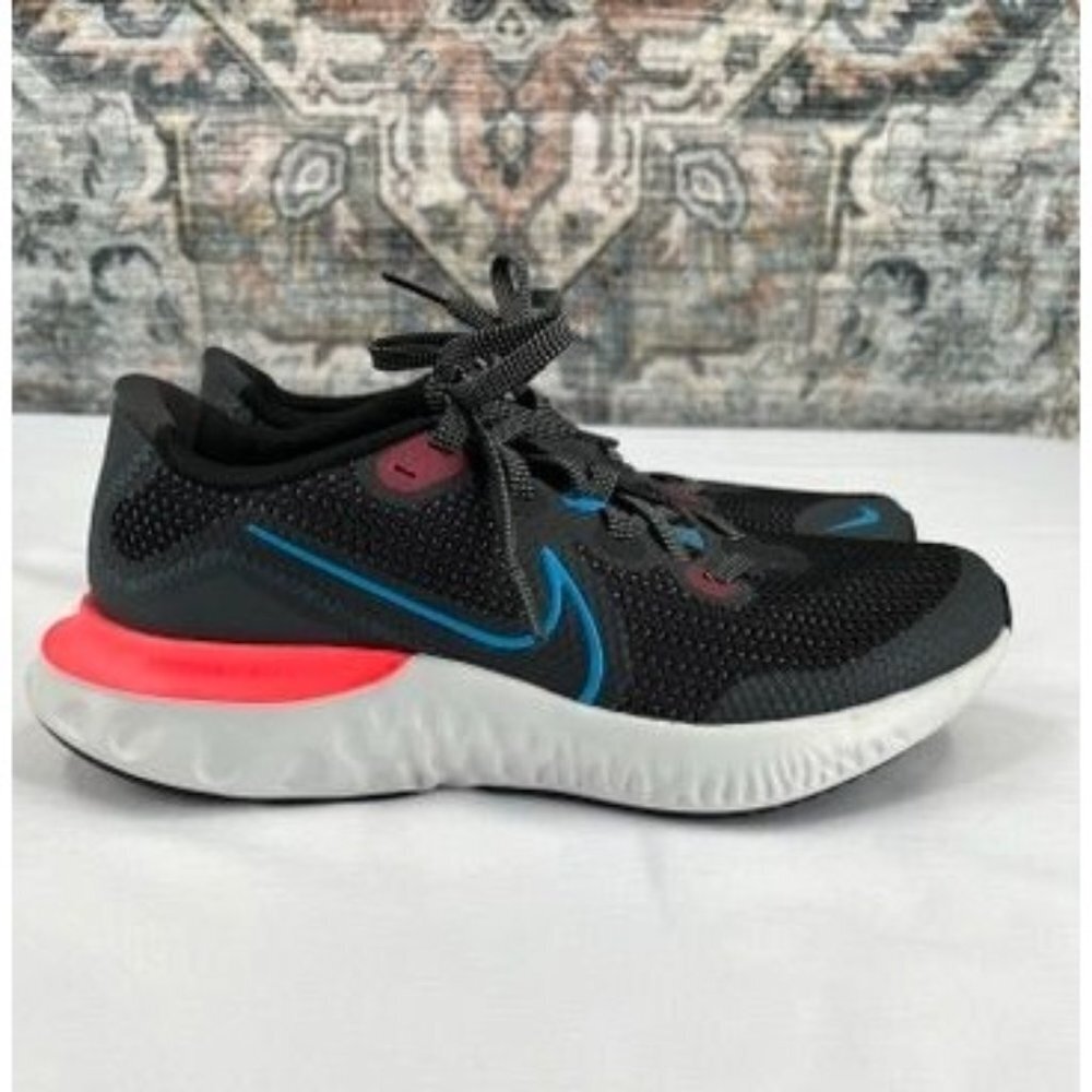 Nike Kids Renew Run Casual Running Shoes Size 6Y Black, Blue, Pink